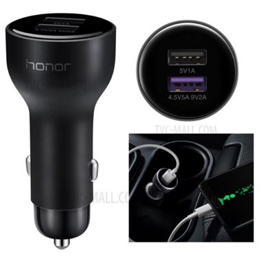HUAWEI alle Geräte mit USB-C CarCharger 11-30V 2Ah 2xUSB SuperCharge AP38 black