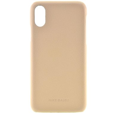 MIKE GALELI ISTANBUL Apple iPhone X, XS Hard-Cover Echtleder Lenny beige