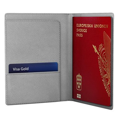 IDEAL OF SWEDEN Reisepasshülle inkl. Visitenkartenfach Passport Cover grey