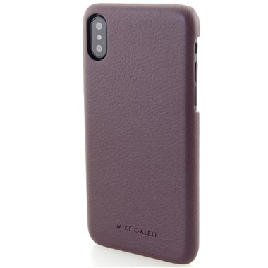 MIKE GALELI ISTANBUL Apple iPhone XR Hard-Cover Echtleder Lenny bordeaux