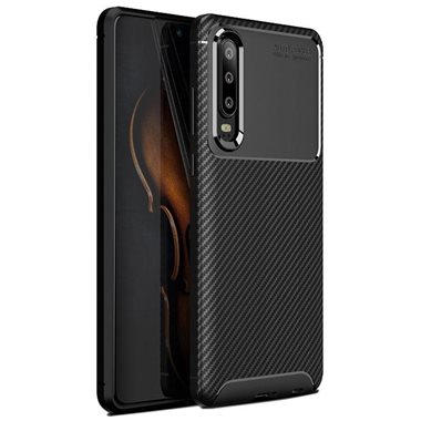 UUNIQUE Huawei P30 Hard-Cover Carbon Inlay Back Shell black