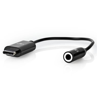 USB-C™ Adapter | USB 3.2 Gen 1 | USB-C™ Stecker | 3.5 mm Buchse | 0.15 m | Rund | Vernickelt | PVC | Schwarz | Box