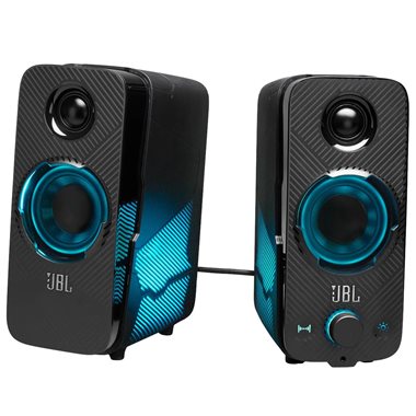 JBL Gaming PC Speaker Bluetooth lightning control, USB, AUX in and Headphone out Quantum Duo wired/wireless, black