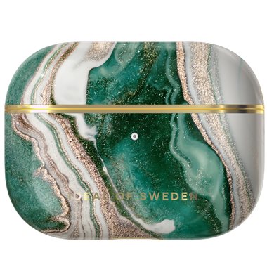 IDEAL OF SWEDEN Apple AirPods Pro Designer Hard-Cover Golden Jade Marble