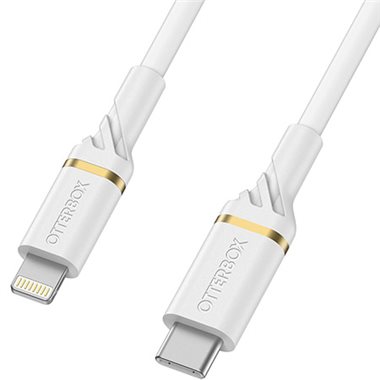OTTERBOX USB-Kabel 1.0m <b>FastCharge</b> Apple Lightning -> USB-C Cloud Dust White (PD=Power Delivery)