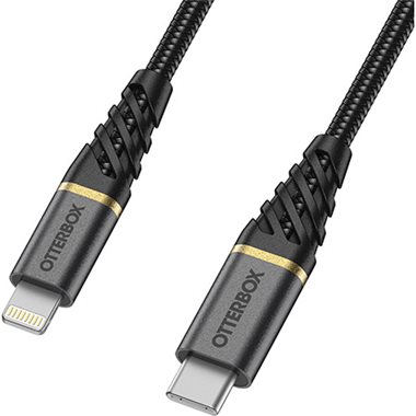 OTTERBOX USB-Kabel 2.0m <b>FastCharge</b> USB-C Stecker->Lightning-Stecker <b>Premium-Series</b>, black