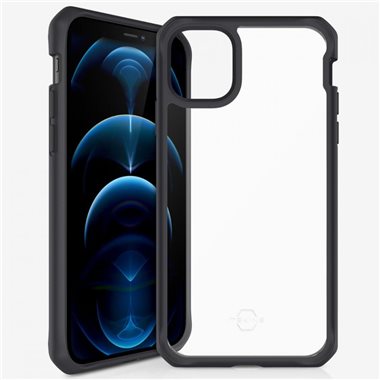 ITSKINS Apple iPhone 12/12 Pro DropProtection Cover 3m HYBRID SOLID Plain black/transparent