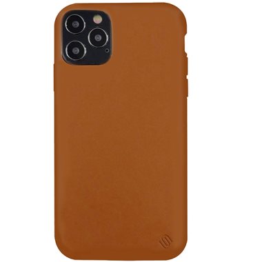 UUNIQUE Apple iPhone 12/12 Pro Hard-Cover ECO LEATHER BACK SHELL Tan Dragon Fruit