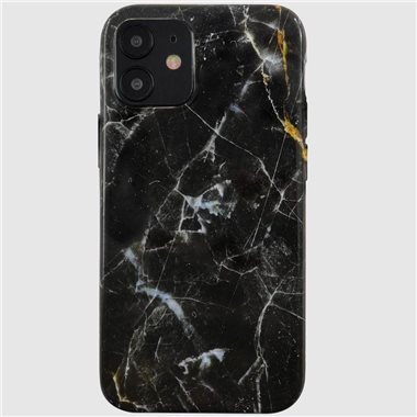 UUNIQUE Apple iPhone 12/12 Pro Hard-Cover PRINTED ECO, Marble Black