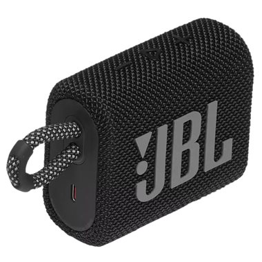JBL Universal Bluetooth Speaker Waterproof, Dustproof, USB-C Charging, 5H Playtime Go 3 black
