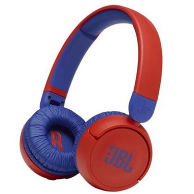 JBL Bluetooth-Kopfhörer für Kids Lautstärke max 85dB, <b>mit Mikrofon</b> JR310BT OnEar wireless, red/blue