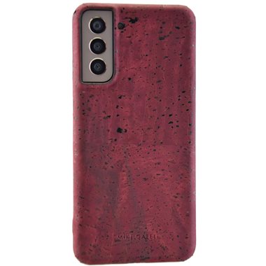 MIKE GALELI ISTANBUL Samsung Galaxy S21 Hard-Cover aus Kork ECO Levi Cork bordeaux