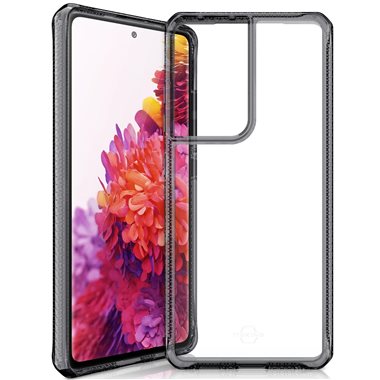 ITSKINS Samsung Galaxy S21 Ultra Drop-Protection Cover HYBRID CLEAR black and transparent