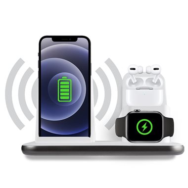 XTORM Qi-Charger 3in1 Apple iPhone, Apple Watch & Airpod 3-in-1 Wireless Charging Base for Apple