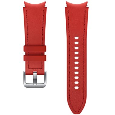 SAMSUNG Universal Band 20mm S Lederarmband mit gummierter Unterseite Hybrid Band red