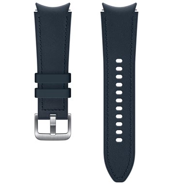 SAMSUNG Universal Band 20mm S Lederarmband mit gummierter Unterseite Hybrid Band navy