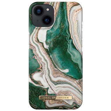 IDEAL OF SWEDEN Apple iPhone 13 Designer Hard-Cover Golden Jade Marble