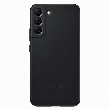 SAMSUNG Galaxy S22+ Leder-Backcover Leather Cover black