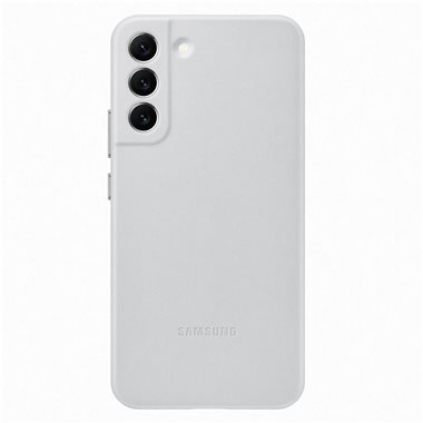 SAMSUNG Galaxy S22+ Leder-Backcover Leather Cover light gray