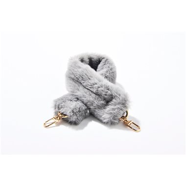ETUUI Flauschiges und veganes Fellband 44cm für Necklace-Cover St. Moritz Straps short grau