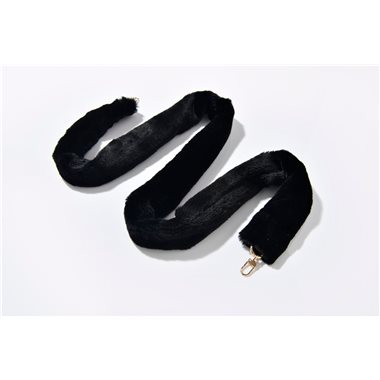 ETUUI Flauschiges und veganes Fellband 128cm für Necklace-Cover St. Moritz Straps long schwarz