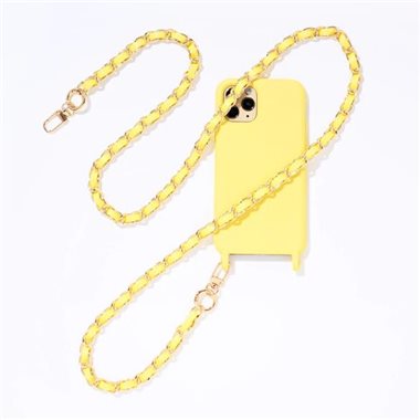 ETUUI Veganes Leder mit goldener Edelstahlkette Für Necklace Cover Audrey Chain yellow/gold
