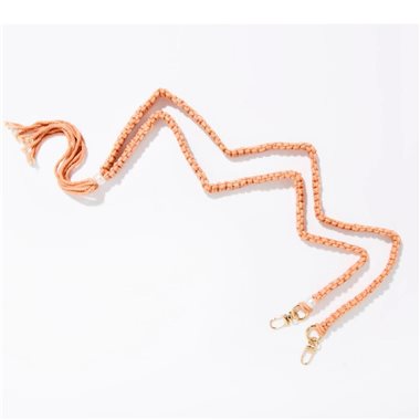 ETUUI Kordel mit Gold Applikationen Für Necklace Cover Marrakesch orange/gold