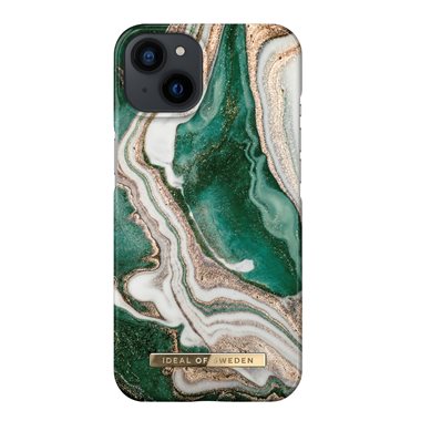 IDEAL OF SWEDEN Apple iPhone 14 Designer-Cover Golden Jade Marble