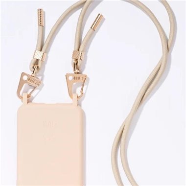 ETUUI Kordel mit Gold Applikation Für Necklace Cover Sportband greige/goldene Karabiner