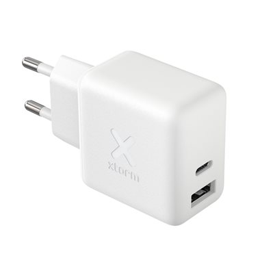 XTORM Charger 100V-240V Duo 30W, USB-C, USB-A GaNVolt II