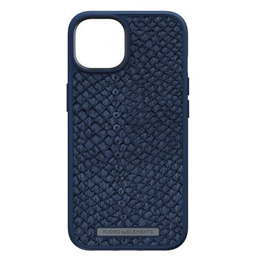 NJORD Apple iPhone 14 Hard-Cover Salm.Leather Magsafe Case blue