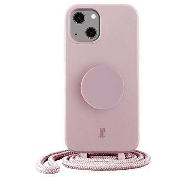 JUST ELEGANCE Apple iPhone 14 Plus Necklace Cover mit PopSockets Just Elegance PopGrip Case Rose Breath