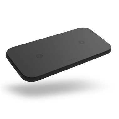 ZENS Dual Wireless Charger 2x10W Qi Fast Charge inkl. Ladegerät