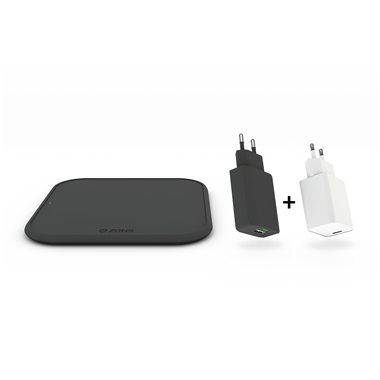 ZENS Single Wireless Charger 10W Qi Fast Charge inkl. 18W USB-C PD Ladegerät
