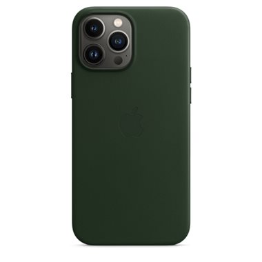 APPLE iPhone 13 Pro Max Hard-Cover Leather Case Magsafe Green