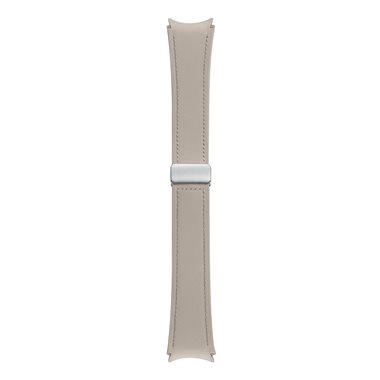 SAMSUNG Universal Band 20mm L Hybrid-Lederarmband D-Buckle Hybrid Eco-Leather Band Etoupe