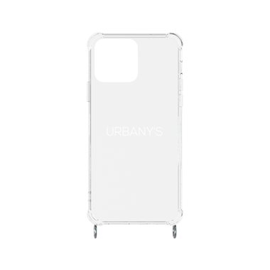 URBANYS NECKLACE Apple iPhone 15 Pro Necklace-Cover ohne Band! transparent mit silber Ringen