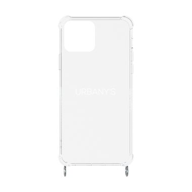 URBANYS NECKLACE Apple iPhone 15 Plus Necklace-Cover ohne Band! transparent mit silber Ringen