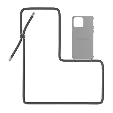 URBANYS NECKLACE Apple iPhone 15Pro Necklace-Cover mit Kordel Stormy Sky matt