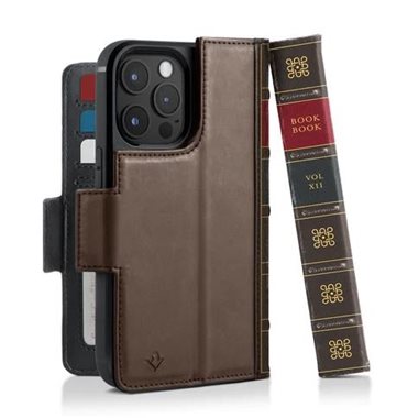 TWELVE SOUTH iPhone 15 Pro Book-Cover Vintage Book brown