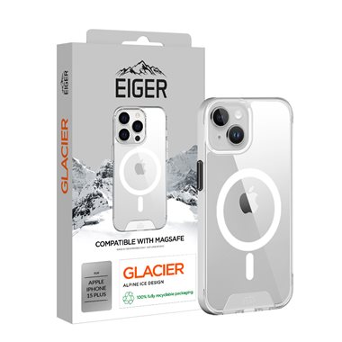 EIGER Apple iPhone 15 Plus Magsafe Case transparent Eiger Glacier Magsafe Case clear