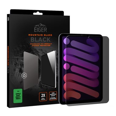 EIGER Apple iPad Mini 2021 Privacy-Schutzglas Mountain Glass Black Tablet