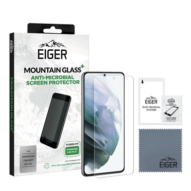 EIGER Samsung Galaxy S21 FE 5G Display-Glas antibakteriell 2.5D Eiger Mountain Glass+