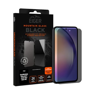 EIGER Samsung Galaxy A54 5G / S23 FE Privacy Sichtschutz-Glas Standard Fit Eiger Mountain Glass Black