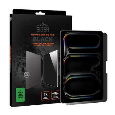 Apple iPad Pro 13 (2024) Privacy Sichtschutz-Glas Standard Fit Eiger Mountain Glass Tablet Black