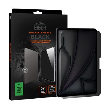 Apple iPad Air 13 (2024) Privacy Sichtschutz-Glas Standard Fit Eiger Mountain Glass Tablet Black