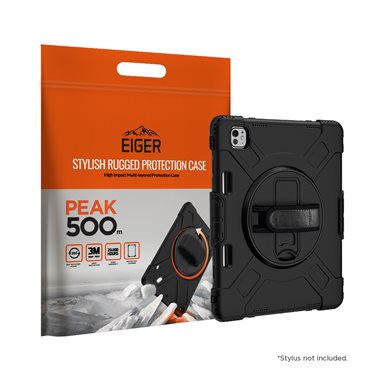 Apple iPad Pro 13 (2024) 3m Drop-Protection Case schwarz Eiger Peak 500m Rugged Black
