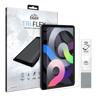 EIGER Apple iPad Air (2020) Displayschutz-Folie (1er Pack) Mountain High Impact Triflex Tablet