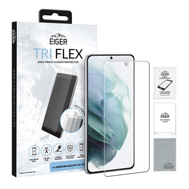 EIGER Samsung Galaxy S21 FE 5G Displayschutz-Folie (1er Pack) Tri Flex High-Impact clear