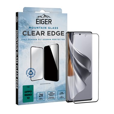 EIGER Oppo Reno 10 Display-Glas Full Screen Fit Eiger Mountain Glass Clear Edge